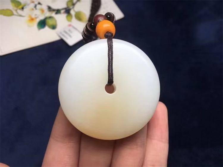 玉坠新疆和田玉平平安扣挂坠男女款吊坠羊脂白玉颈饰