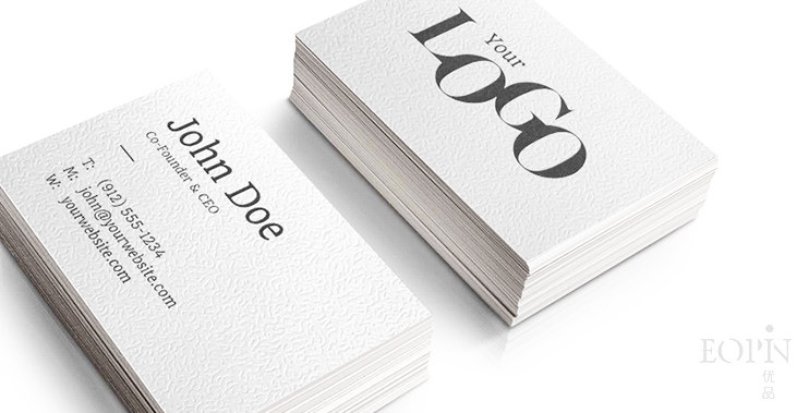 330g粗纹蛋壳纸印名片定制创意设计印刷制作高档名片