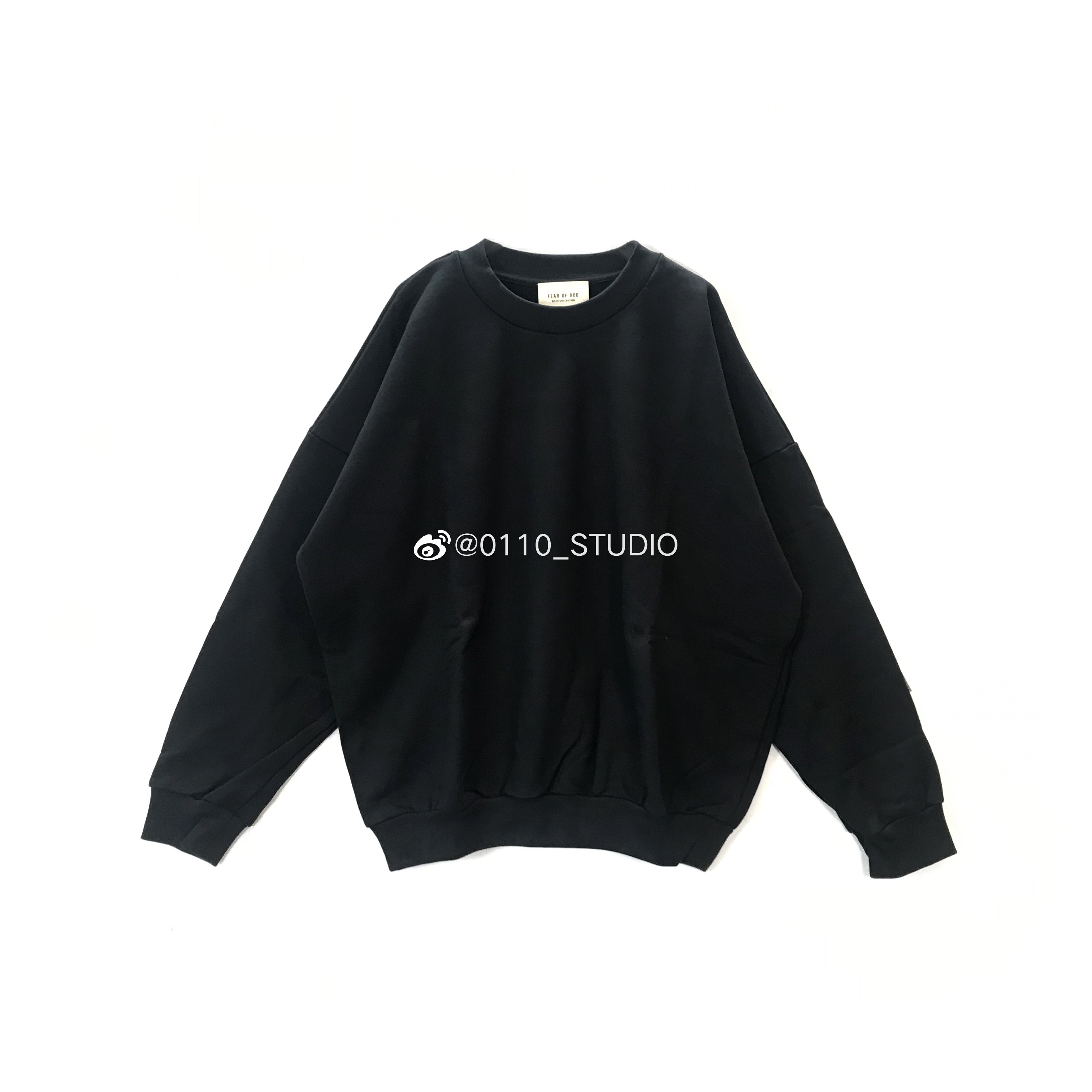 现货折扣fearofgod6th黑色背后logo卫衣卫衣