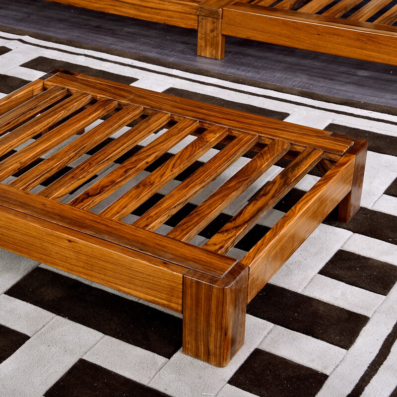 全实木乌金木贵妃沙发木架沙发l型现代中式厚重客厅家具真皮布艺