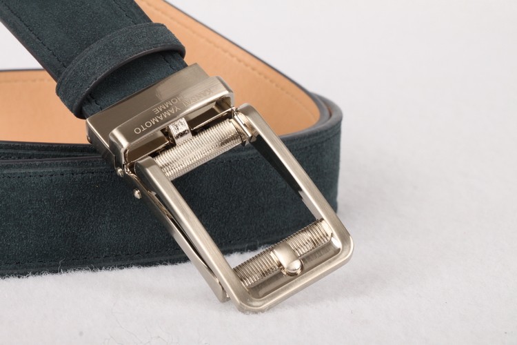 日单山本宽斋反绒牛皮自动皮带kansaiyamamoto精致腰带