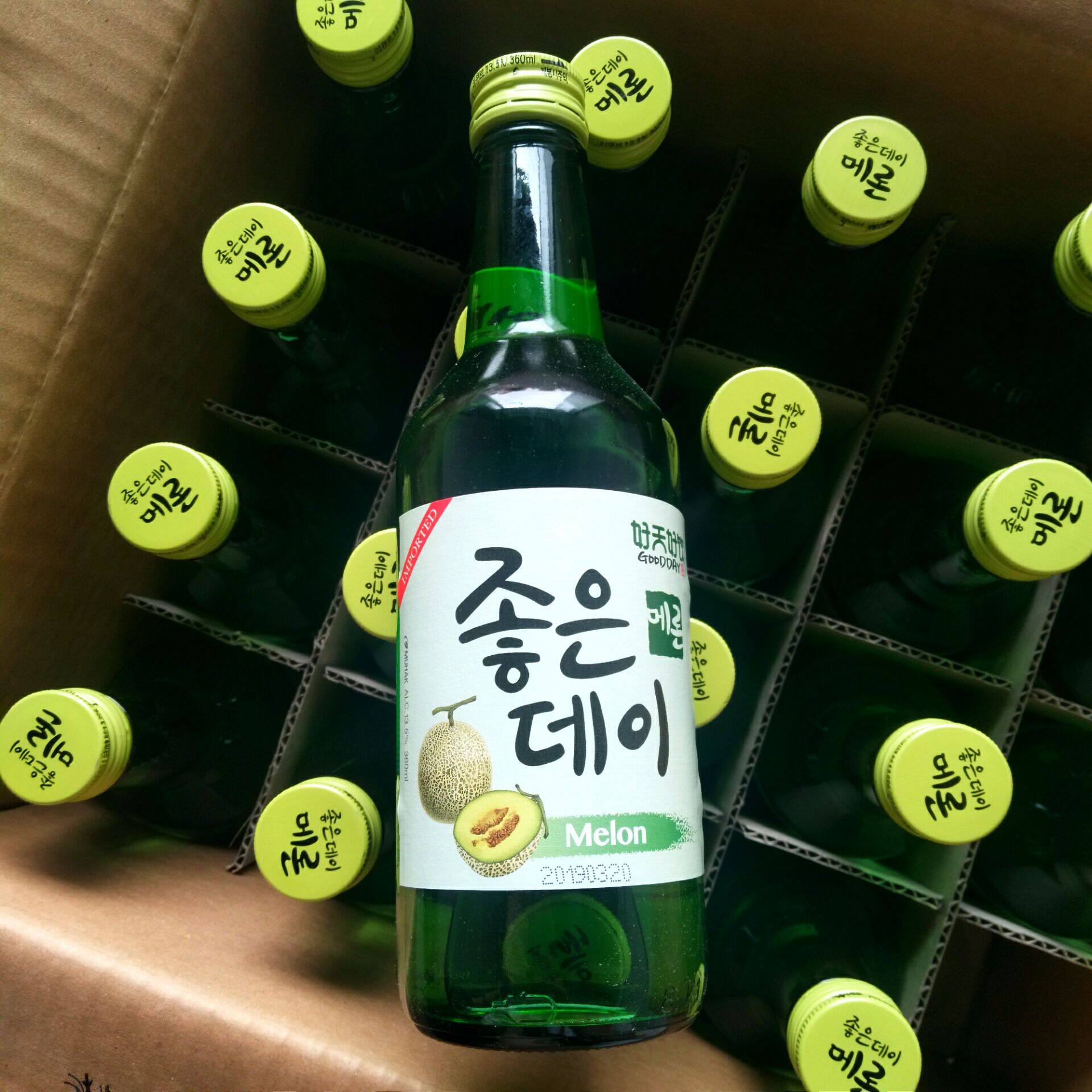烧酒韩国好天好饮果味韩剧原装进口360ml哈密瓜清酒