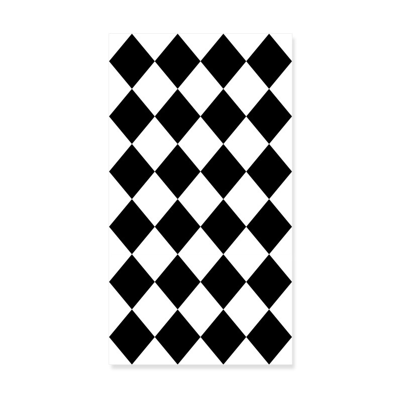 墙纸黑白小格子方块简约菱形图案北欧风格美式pvc墙纸