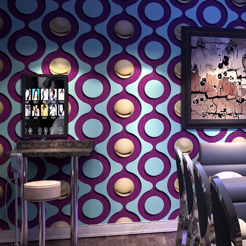 ktv墙纸 3d立体个性时尚闪光墙布酒吧酒店花俏舞厅包厢主题房壁纸