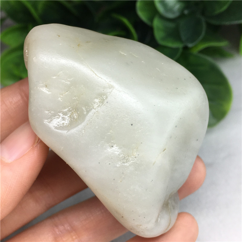 油润和田白玉籽新疆和田白玉籽料原石天然玉石独籽把件玉龙河籽玉