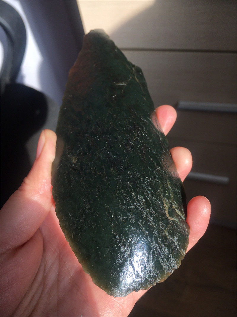 青玉新疆和田墨绿色籽料边角料原石玉石雕刻料玉珠宝奇石