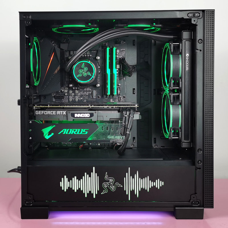 雷蛇i9 10900k/10700k/rtx3080 水冷主机diy台式组装机游戏电脑