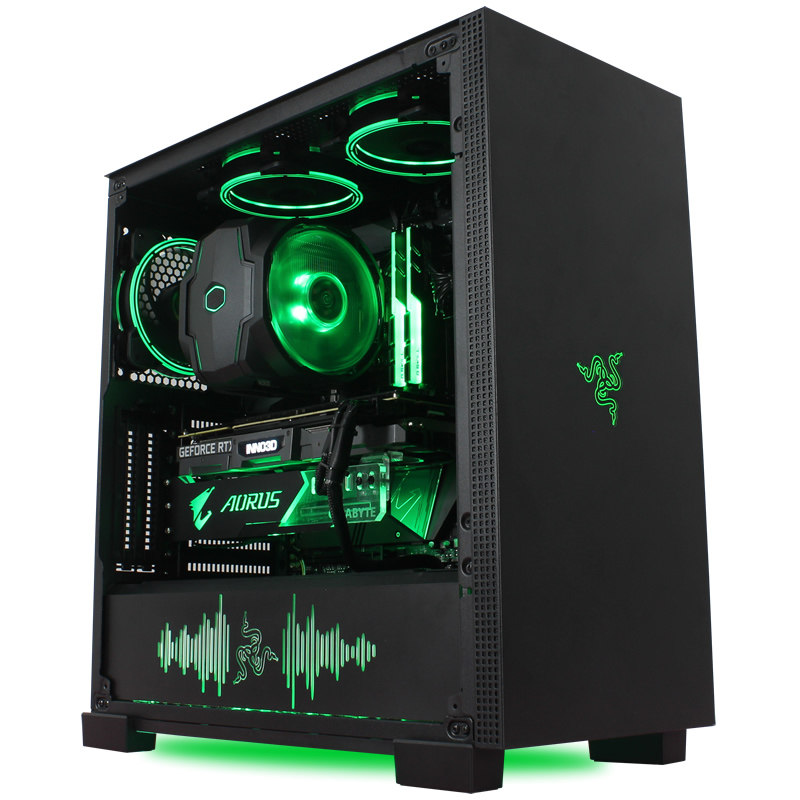 雷蛇i9 10900k/10700k/rtx3080 水冷主机diy台式组装机游戏电脑