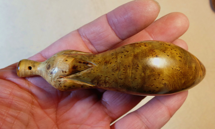 麻梨疙瘩茄子手把摆件木雕金线满花一物一拍木雕