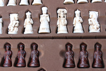 Imitation ancient chess big number Chess Leather Chessboard Clear Soldier figure People form parent-child gift