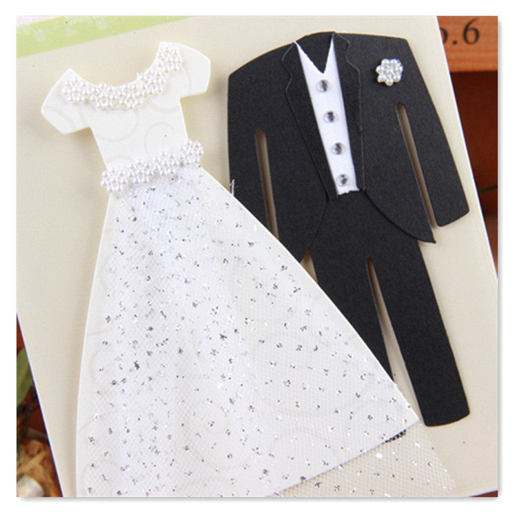 婚纱礼服立体贴纸结婚礼物装饰sticker贴纸