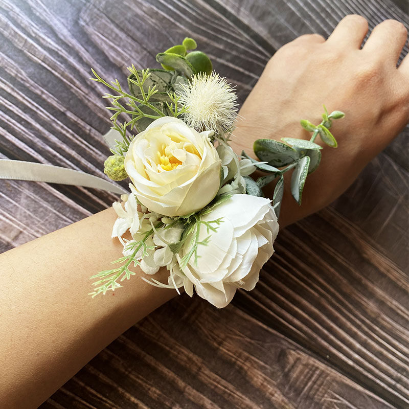 婚礼姐妹伴郎伴娘胸花新郎新娘襟花森系小清新胸花