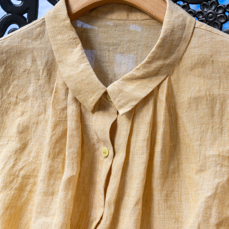 绽放248朵/夏季薄款长款防晒外套汉麻亚麻宽松男友风中长款大衬衫