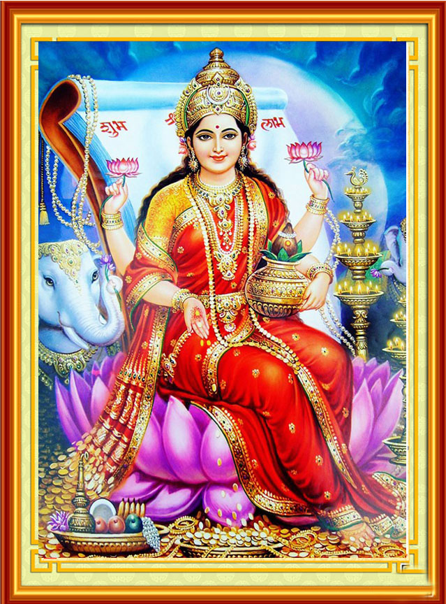 正品纯棉棉线印花十字绣大吉祥天女印度女神佛教十字绣十字绣套件