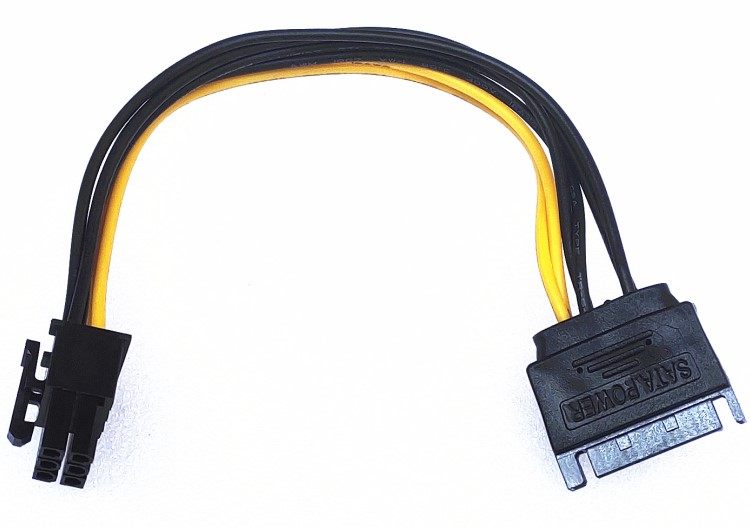 全新电脑sata电源线6pin显卡供电电线6p串口连接线