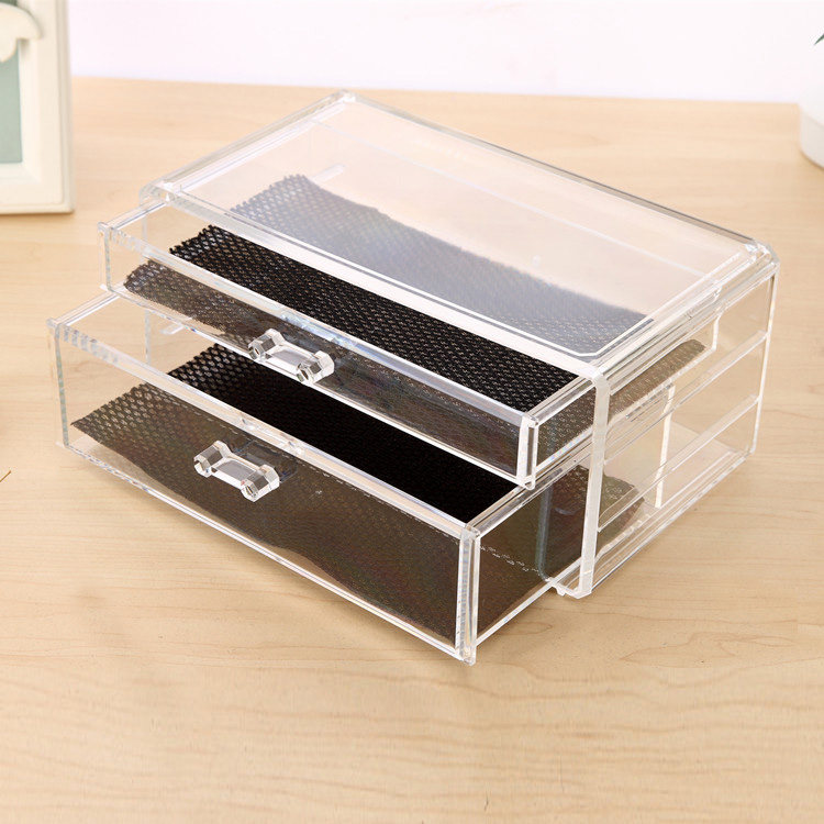 收纳亚克力透明口红整理化妆品抽屉桌面盒胶光疗桌面收纳盒