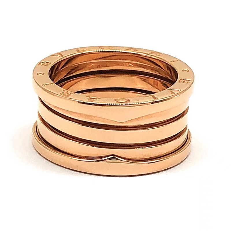 公价50号戒指弹簧四环金四环玫瑰b.zero1宝格丽bvlgari戒指