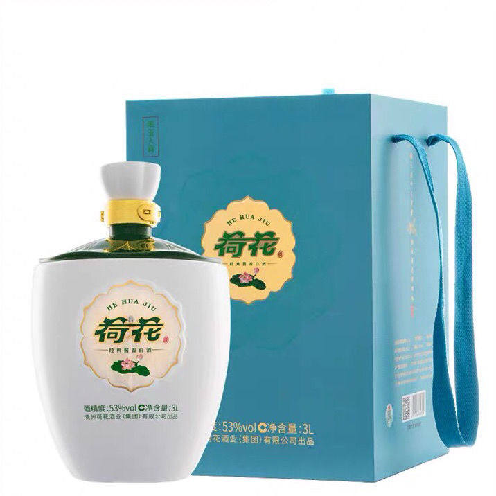 荷花53度送礼6斤白酒香型3l花酒玉人翠玉白酒