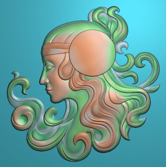 设计图美女洋妞56tk精雕ai精品木雕图电电脑设计素材