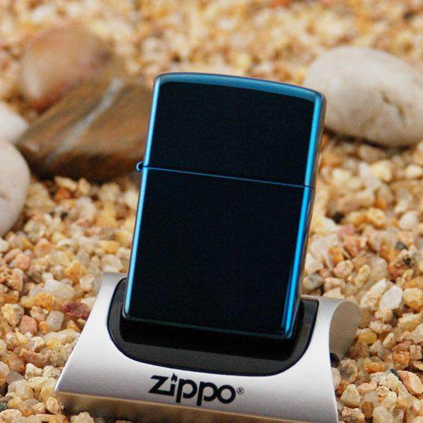 美国原装正品zippo打火机芝宝美版蓝冰光板专柜zippo