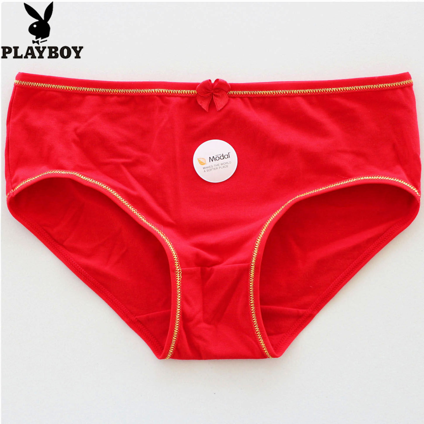 花花公子本命年大红红色内裤女士结婚属鼠三角舒适内裤