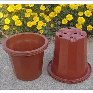 塑料花盆批发加厚加高十二不烂破碎红色大号花盆