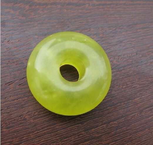 辽宁岫玉老玉平安扣鸡油黄色项坠挂件项坠