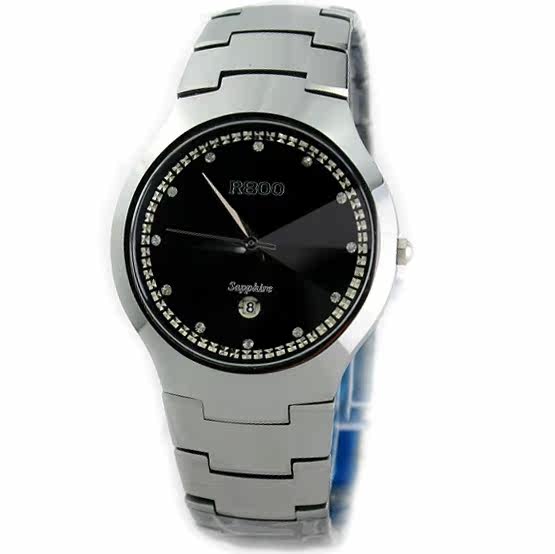 手表钨钢金恺顿r800正品石英情侣蓝宝石男女国产腕表