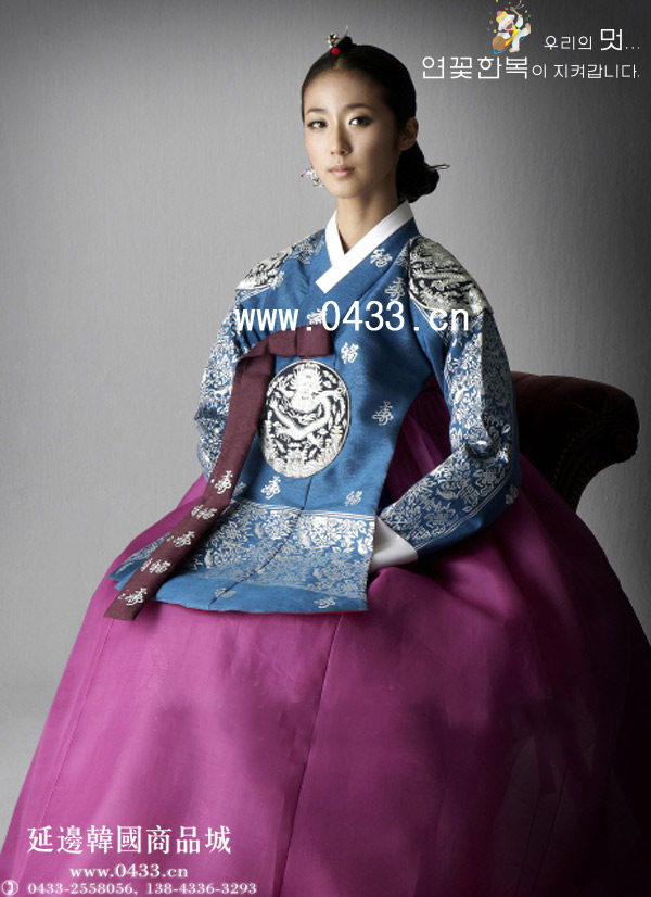 韩服韩国进口唐衣宫廷皇后古典ht01043民族服装