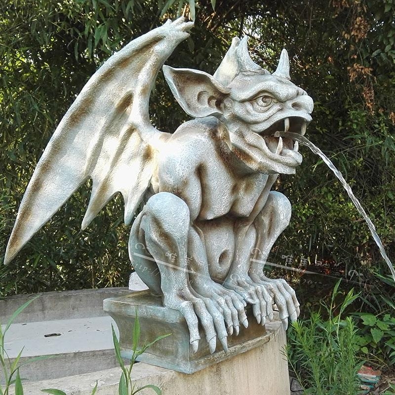 摆件异域风情石像鬼长翅膀滴水水嘴怪兽雕塑塑像摆件