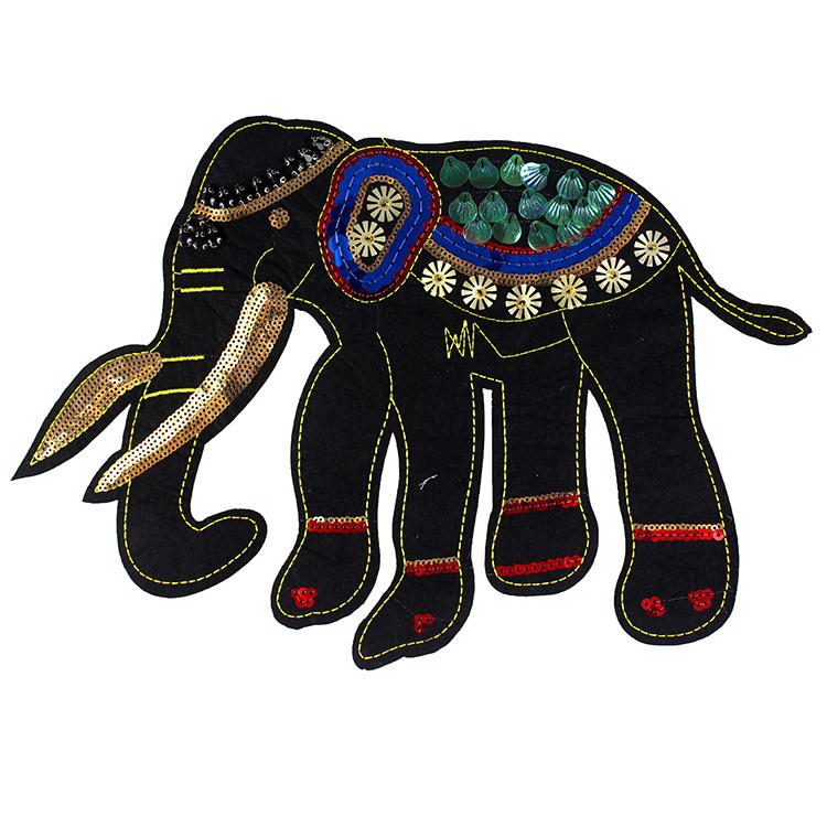 时尚钉珠亮片布贴大号补丁贴珠片绣衣衣服diy布贴