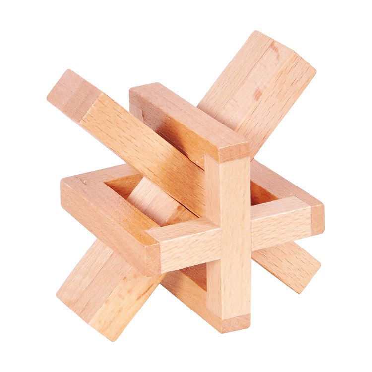 孔明锁鲁班锁榉围城成人儿童益智玩具拆装解锁木制解锁