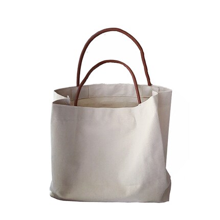 韩国简约纯色帆布袋女文艺大帆布包