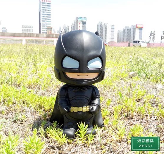 模具石膏蝙蝠侠卡通乳胶娃娃白胚涂色24cm白模填色