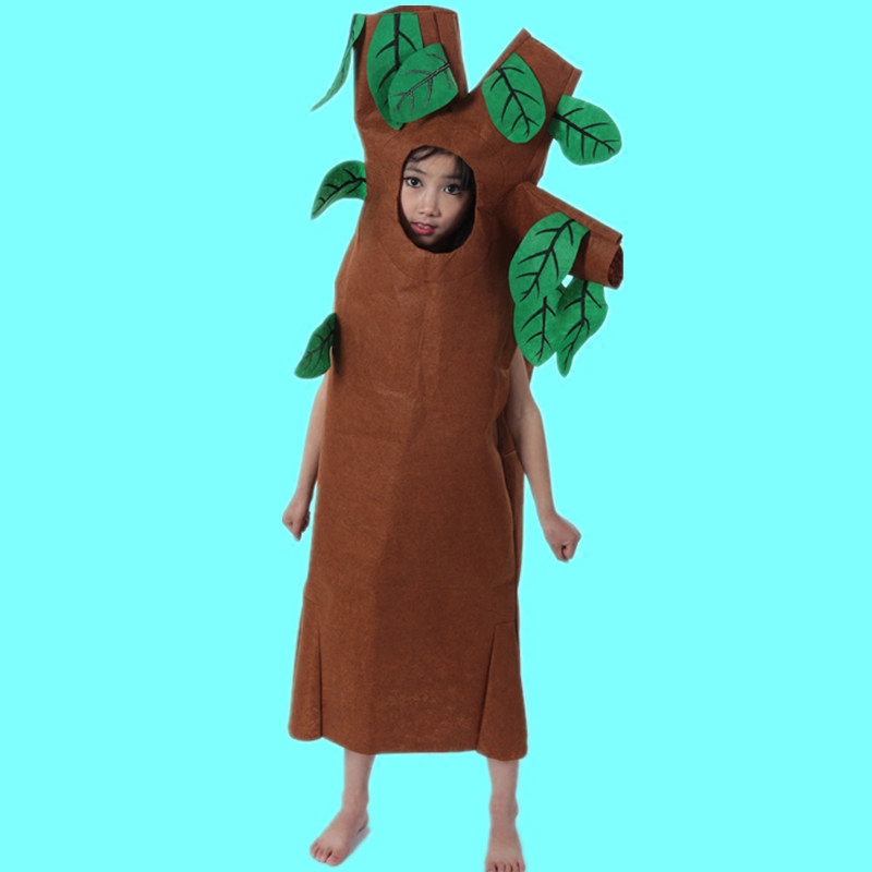 大树小树儿童表演森林爷爷衣服演出服幼儿环保时装秀儿童演出服