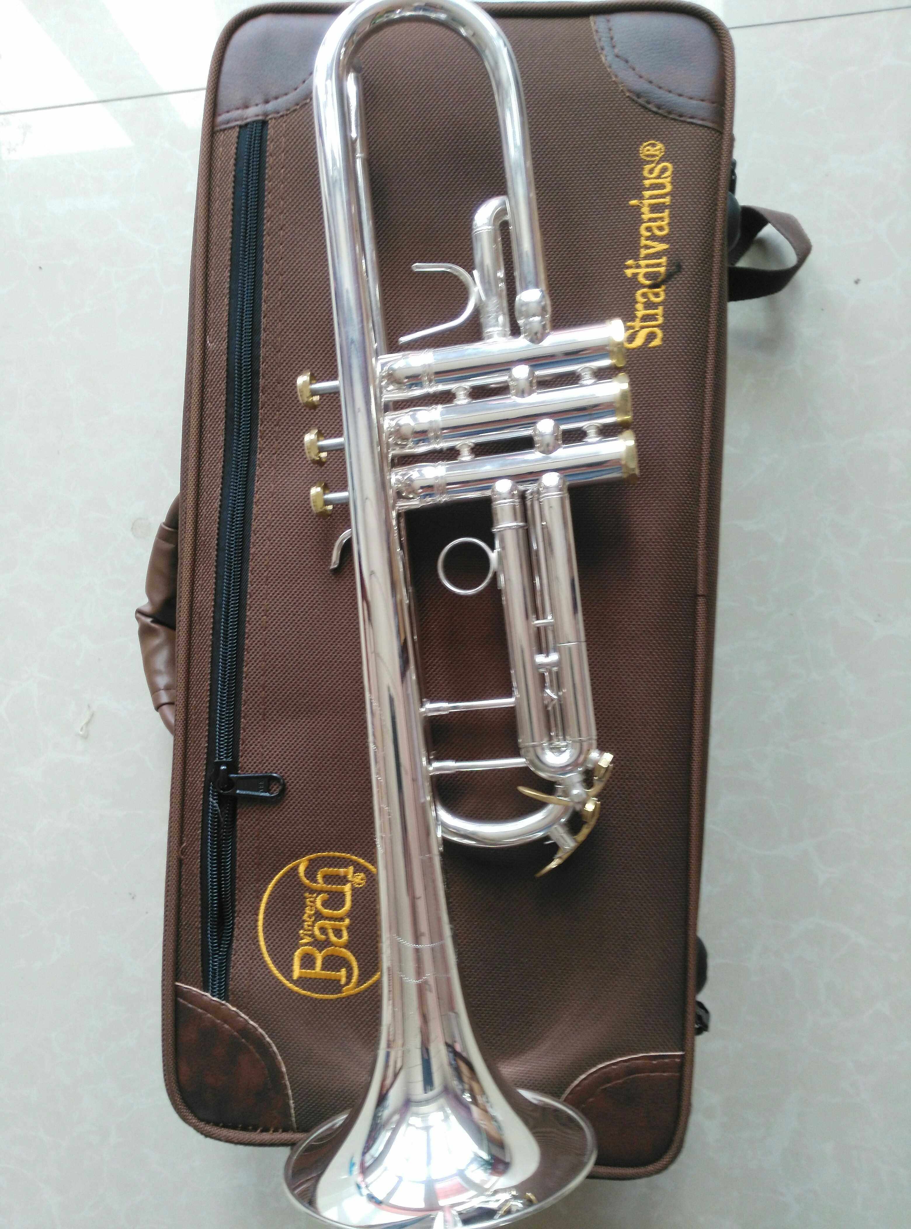 巴哈小号镀银金键全铜西洋乐器高级三音号正品