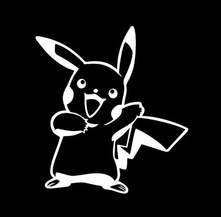 汽车贴纸外贸反光pokemongo皮卡丘口袋妖怪个性搞笑汽车装饰贴