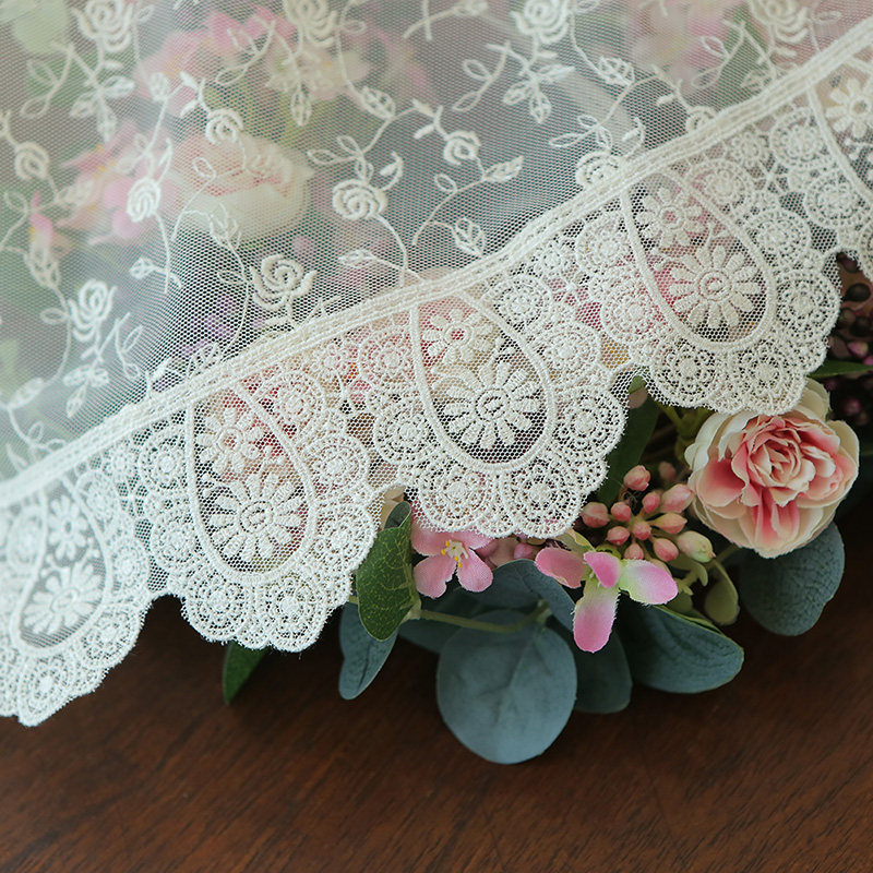 桌布韩国代购欧式餐桌田园茶几布艺圆形绣花桌布