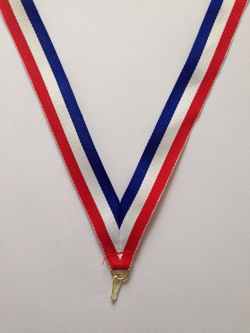 奖牌横批挂带彩带学生运动定制奖章红白蓝挂绳丝带奖杯