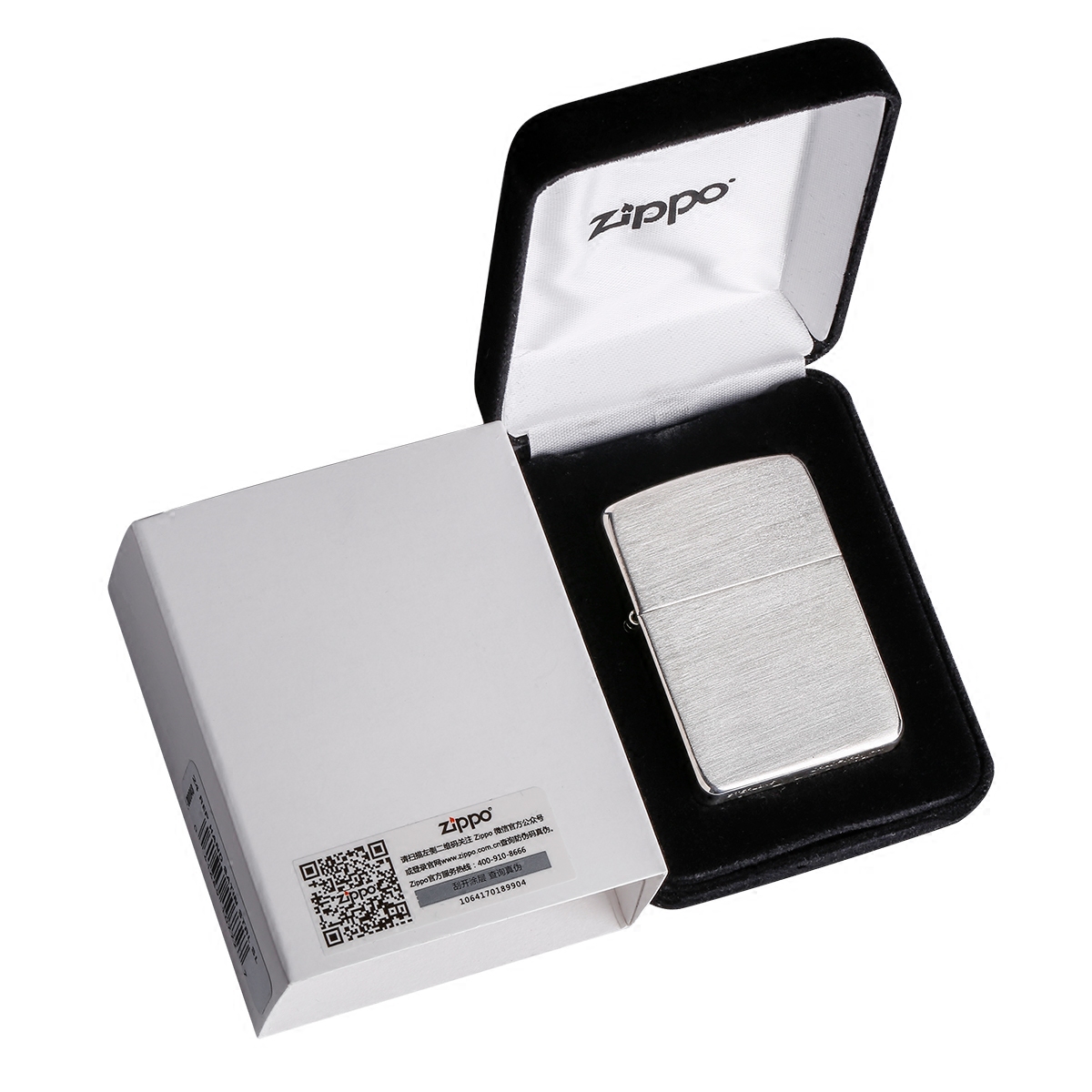zippo打火机原装正版纯银拉丝古典复刻正品男士收藏zippo