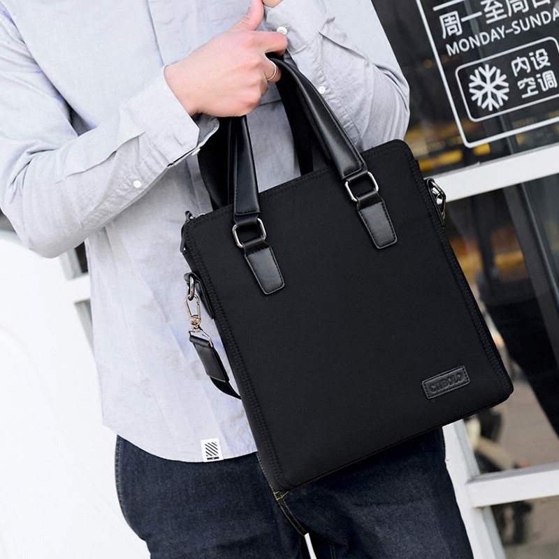 保罗男士手提牛津布包商务公文包休闲帆布男包手拎包a4文件电脑包