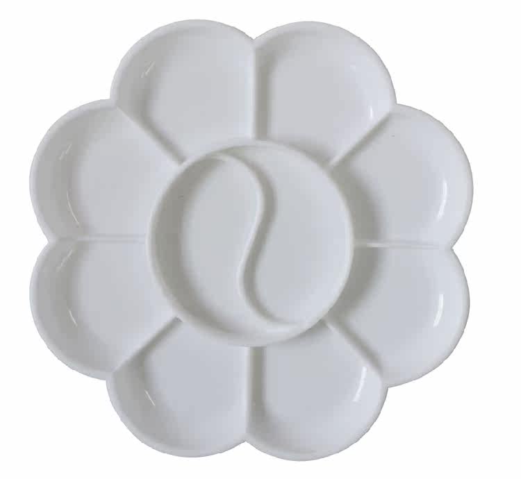 调色得力9402颜料调色盘10格国画水粉水彩梅花其它