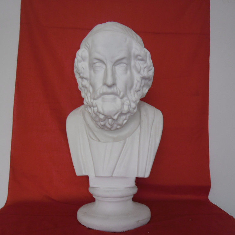 石膏写生教具美术荷马胸像68cm厂家直销几何体石膏像