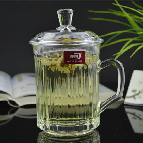 限时包邮青苹果耐热钢化钢化玻璃玻璃杯茶水水杯盖杯玻璃杯