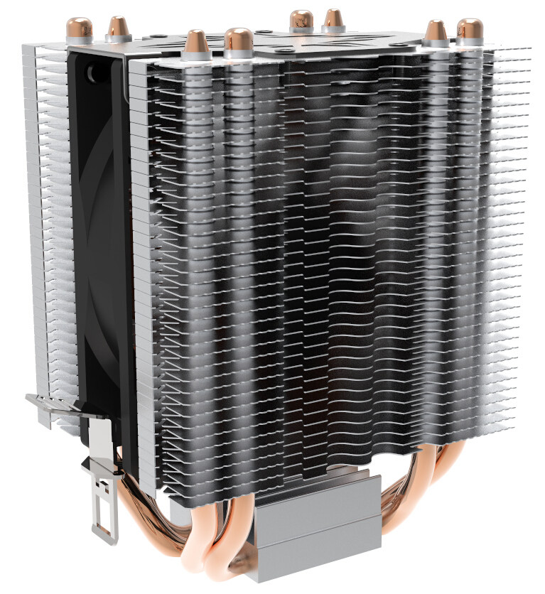 天极风冰塔四热铜管9cm风扇双塔热管平台cpu散热器