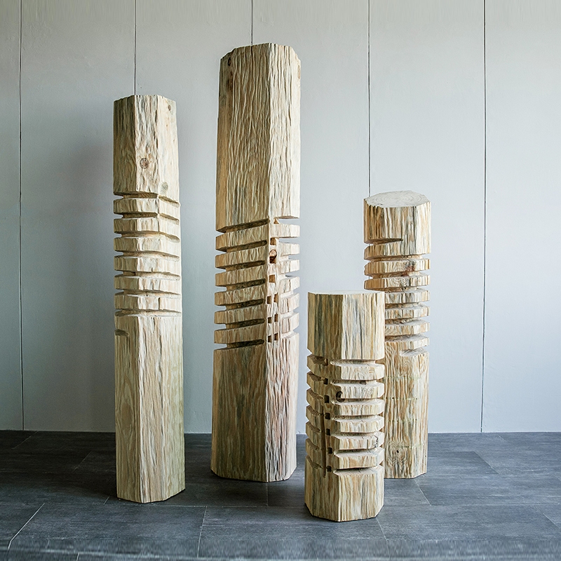 大型木桩雕塑雕塑艺术艺术品酒店大堂会所大厅户外摆件