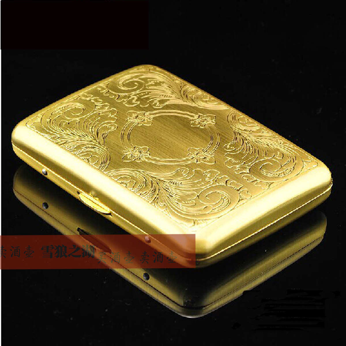 烟盒雪狼之湖超薄16支装男女创意金属纯金银色烟盒