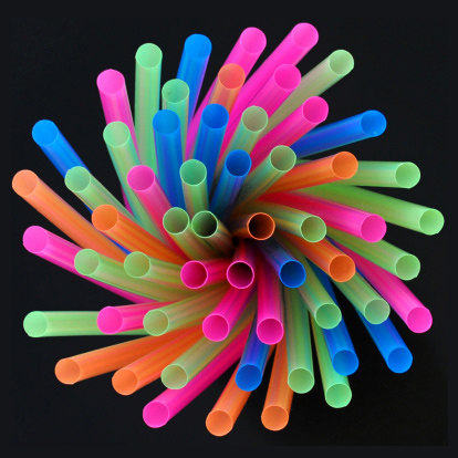吸管100支彩色混装艺术奶茶茶饮料牛奶创意可弯吸管
