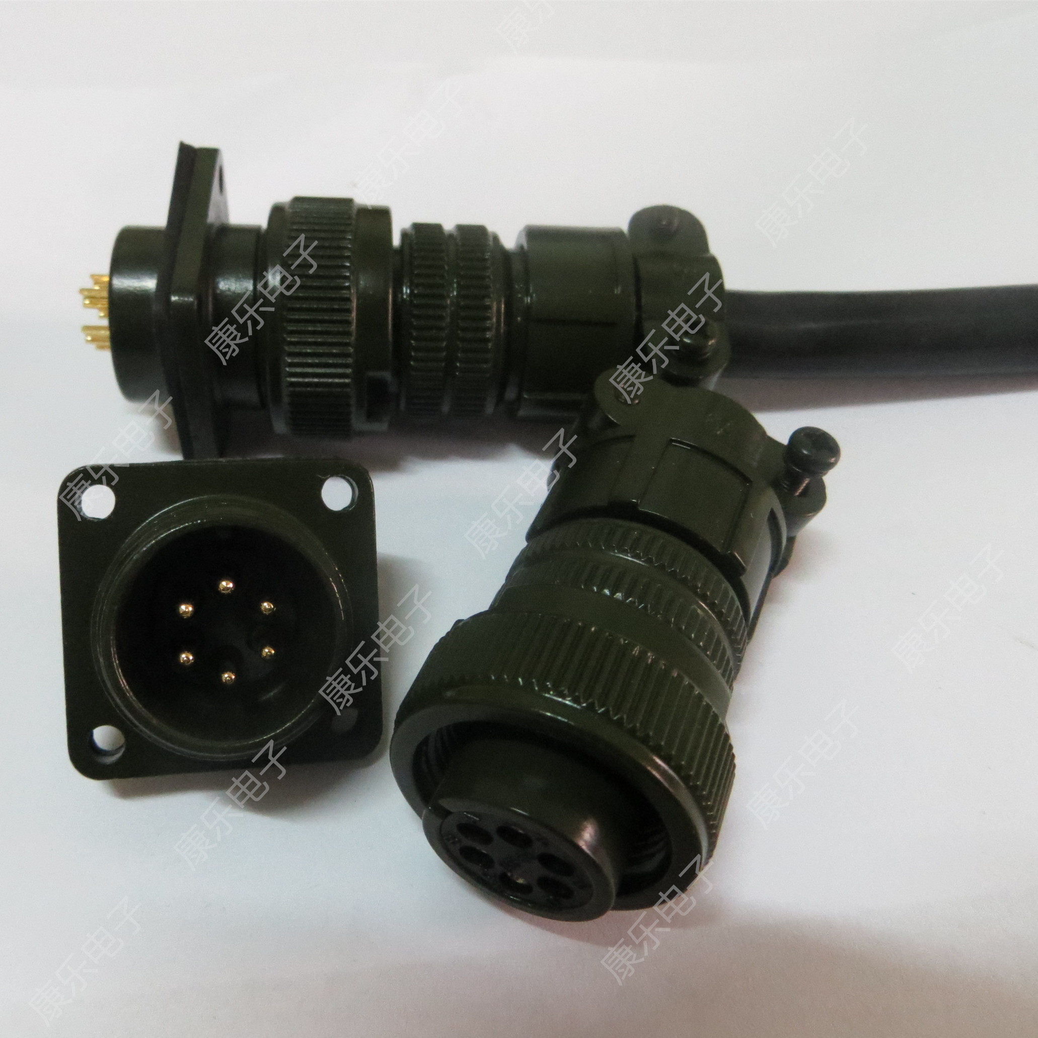 美军防水航空插头连接器5015系列14s-6芯正实物连接器