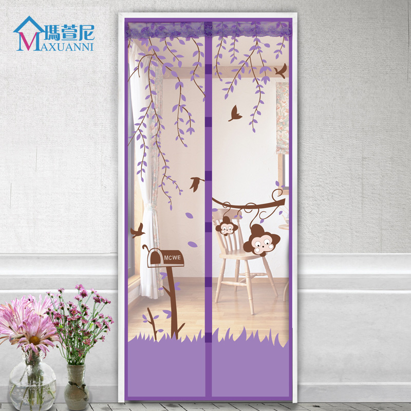 防蚊门帘磁性玛萱尼软纱隔断防虫免穿磁条夏季门帘